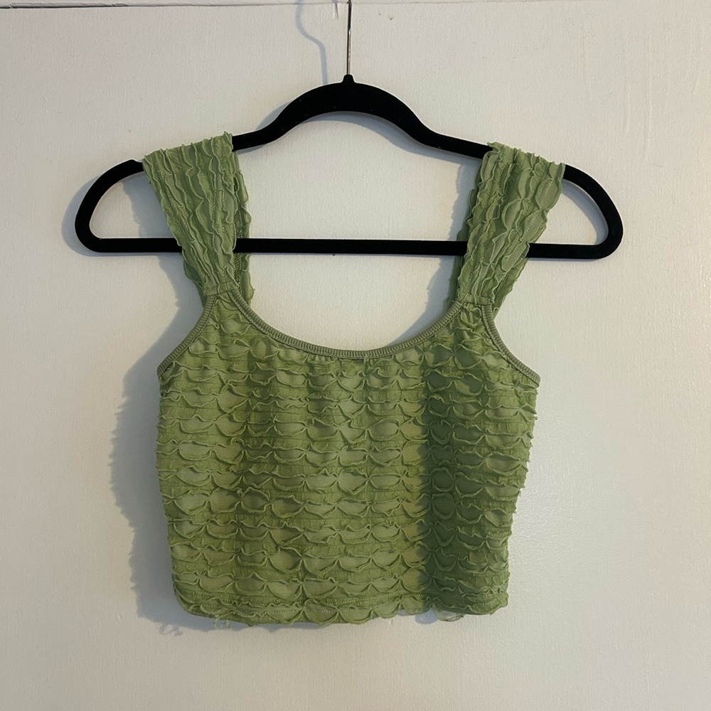 SHEIN Olive Textured Tank Top